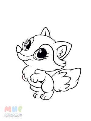 Раскраска Лиса куриц гроза