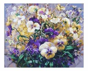 раскраска по номерам Белоснежка Ноктюрн Анютины глазки, цены на Мегамаркет