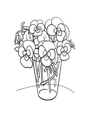 Раскраска Анютины глазки