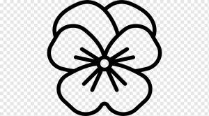 Pansy Computer Icons Flower Drawing, анютины глазки, лист, симметрия, монохромный png