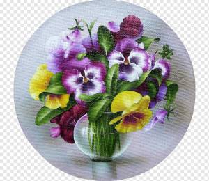 Анютины глазки с медом Цветочная роспись Рисунок Лоуренса Алматадема, акварельная живопись, фиолетовый, аранжировка цветов png