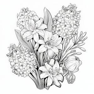 Раскраска цветущие красавицы