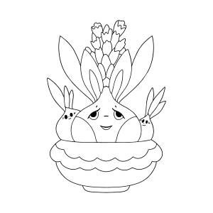 Раскраска Гиацинт для малышей ♥ Онлайн и !