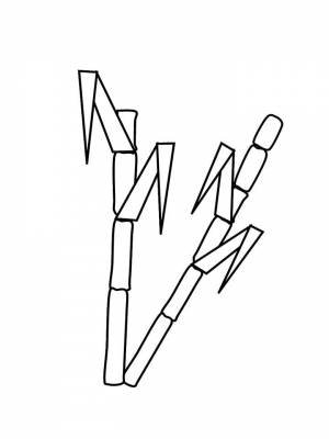 Раскраска Бамбук   в формате