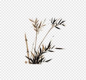 Акварельная живопись Китайская живопись Японская живопись Арт, бамбук, ветка, листья бамбука, трава png