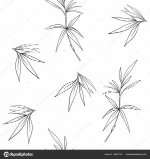 Бесшовный рисунок с бамбуком в японском стиле