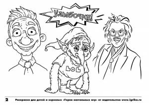 Раскраска для детей и взрослых «Герои настольных игр»