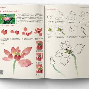 Книжка-раскраска детская с китайскими чернилами, тщательная техника рисования, животные, растения, начать Рисование, книга для раскрашивания