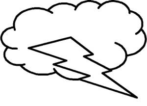 Раскраска гроза ,   рисовать онлайн