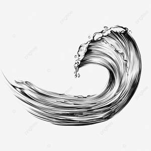 рисунок Эскиз стиль черная линия рисования градация летние морские волны PNG , рисунок крыла, волновой рисунок, морской рисунок PNG картинки и пнг PSD рисунок для й загрузки