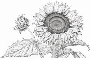 Раскраски для взрослых осенний подсолнух