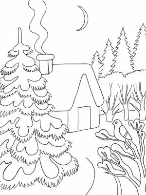 Раскраски Зима   в формате