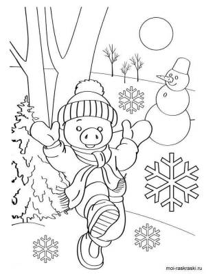 Раскраски Зима