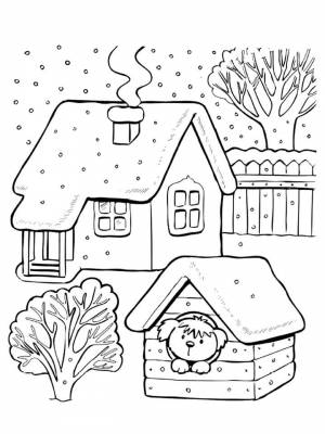 Раскраски Зима   в формате