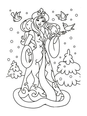 Зимние раскраски