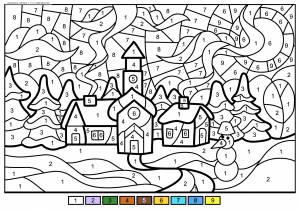 Раскраска Зимний пейзаж