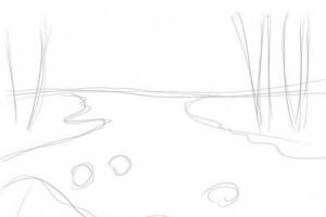 Как нарисовать пруд