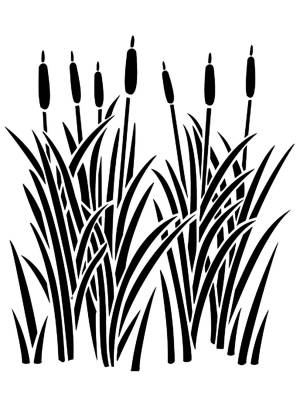 Трафареты Камыш