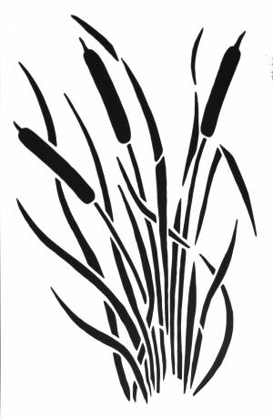 Трафарет камыш