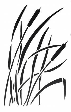 Трафарет камыш