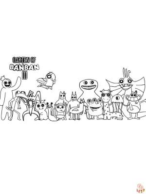 Бесплатные раскраски «Сад Банбана 3» для печати