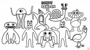 Бесплатные раскраски «Сад Банбана 3» для печати