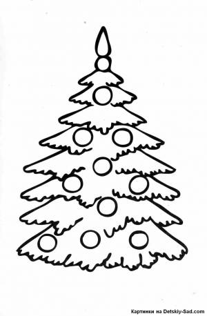 Простая раскраска елка