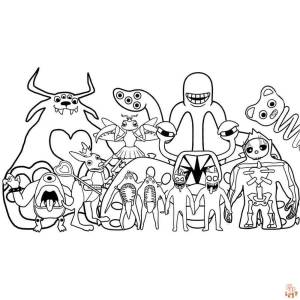 Бесплатные раскраски «Сад Банбана 3» для печати