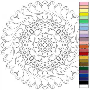 Раскраска-антистресс Мандала, 80 х 80 см