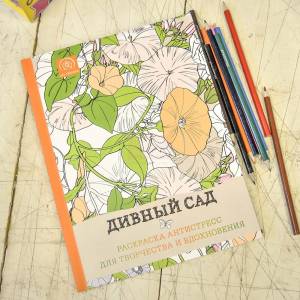 Раскраска-антистресс Дивный сад