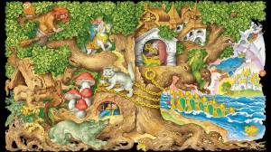 Раскраска у лукоморья дуб зеленый