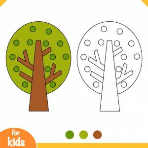 Книжка-раскраска дуб