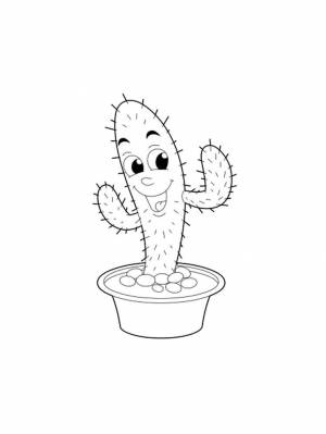 Раскраска Кактус