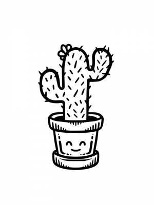 Раскраска Кактус   в формате