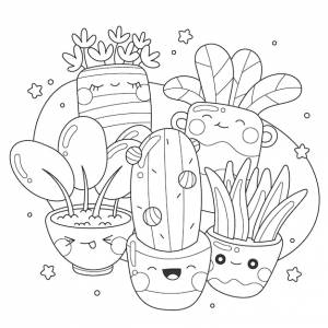 Раскраска кактус