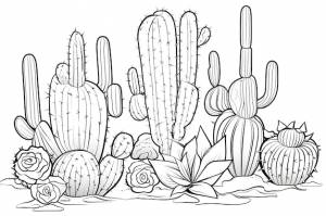 Раскраска кактус