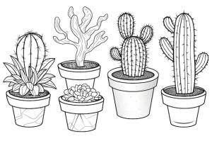 Раскраска кактус
