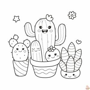 Исследуйте красоту природы с помощью бесплатных раскрасок кактусов