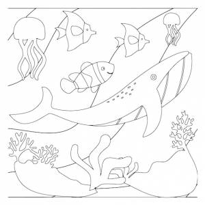 Раскраски океан для детей для печати