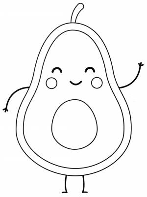 Раскраска Милашка авокадо