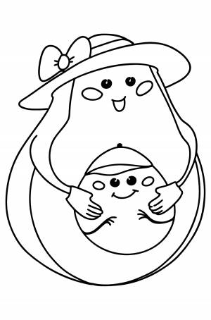 Раскраска Авокадо с глазками ♥ Онлайн и !