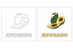раскраски авокадо