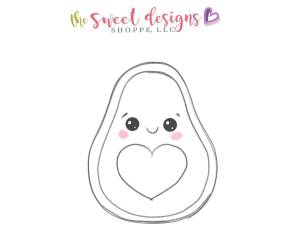 Раскраски Авокадо с глазками