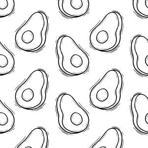 Раскраски Милое авокадо