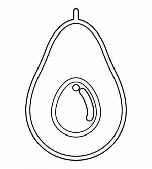 Раскраски Раскраску авокадо