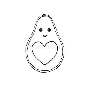 Раскраски Милое авокадо