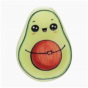 Мультяшный авокадо рисунок карандашом