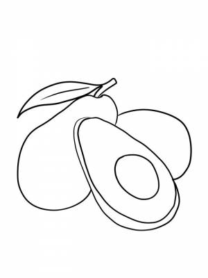 Раскраски Авокадо   в формате