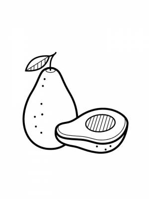 Раскраски Авокадо   в формате