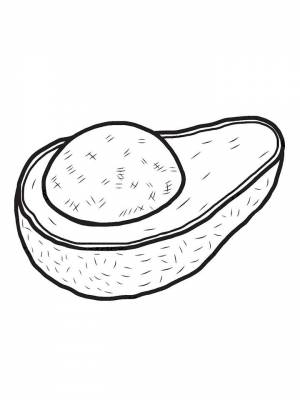 Картинка Авокадо раскраска на листе  для девочек